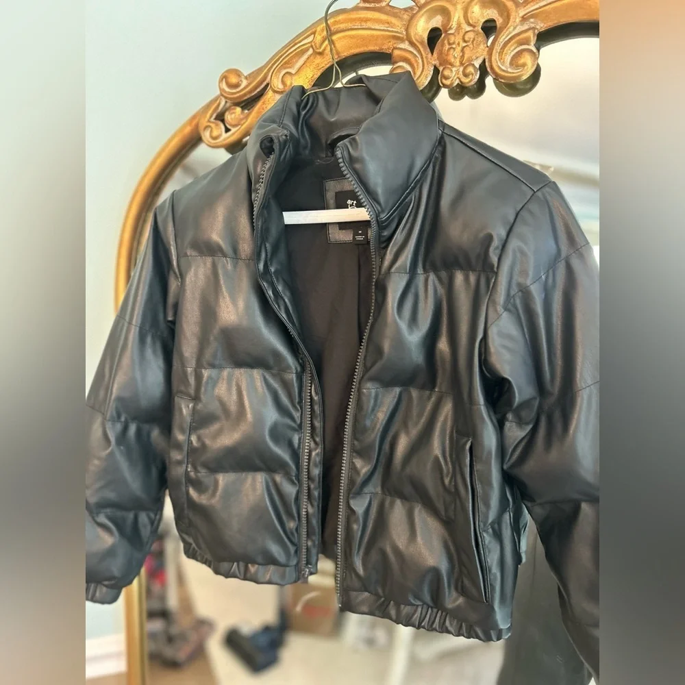 Art Class Black Puffer Jacket for Kids